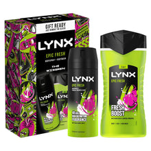 Load image into Gallery viewer, Lynx Epic Fresh THE WINGMEN Body Spray &amp; Body Wash Duo Gift Set for Him