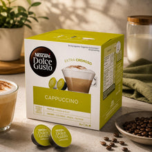 Load image into Gallery viewer, Nescafe Dolce Gusto Coffee Pods Caps Box of 16 Cappuccino Extra Cremoso