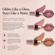 Load image into Gallery viewer, Nude Matte Lipstick Set Waterproof Long Lasting Liquid Lip Gloss 6 Shades Kit