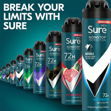 Load image into Gallery viewer, Sure Men Nonstop Protection Invisible Antiperspirant Deo Ice Fresh 150ml, 12pk