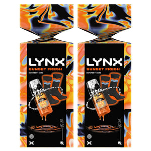 Lynx Sunset Fresh Gift Set with Body Spray & Socks Cracker - Citrus Clean Scent