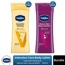 Load image into Gallery viewer, Vaseline Intensive Body Lotion Essential Healing &amp; Mature Skin 400ml, 3Pk