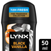 Load image into Gallery viewer, Lynx Deodorant Stick Black Vanilla with 72Hrs Freshness 50ml, 6 Pack