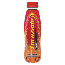 Load image into Gallery viewer, Lucozade Energy Original &amp; Orange Sparkling Energy Drink 3 Pack of 380ml