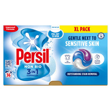 Load image into Gallery viewer, Persil XL 3 in 1 Washing Capsules Non Bio Stain Removal 36 Washes, 6 Pack