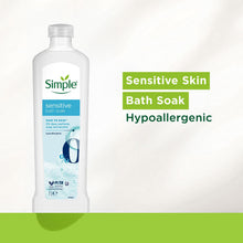 Load image into Gallery viewer, Simple Sensitive Bath Soak Hypoallergenic 1L 12-Pack Multipack