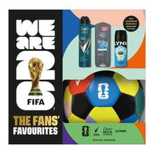 Load image into Gallery viewer, FIFA Fans Favourites Gift Set for Him Body Wash, Spray &amp; Skills Ball + Pump