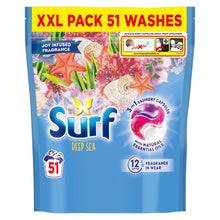 Load image into Gallery viewer, Surf 3 in 1 Laundry Washing Detergent Capsules Deep Sea, 153 Washes