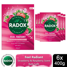 Load image into Gallery viewer, Radox Mineral Therapy Feel Radiant Relaxing Stress Relief Bath Salts 400g, 6pk