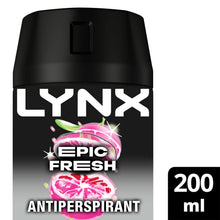 Load image into Gallery viewer, Lynx Anti-Perspirant Epic Fresh 72H Sweat &amp; Odour Protection Deodorant, 6x200ml