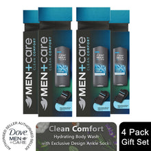 Load image into Gallery viewer, Dove Men+Care Clean Comfort Hydrating Bodywash Gift Set for Him with Ankle Socks