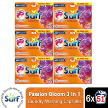 Load image into Gallery viewer, Surf 3 in 1 Laundry Washing Detergent Capsules Passion Bloom, 306 Washes