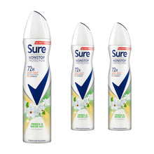 Load image into Gallery viewer, Sure Women Antiperspirant 72H Nonstop Protection Freesia&amp;Water Lily Deo,3x250ml