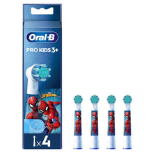 Load image into Gallery viewer, Oral-B Kids Replacement Toothbrush Heads Extra Soft - Spiderman, Pack of 4