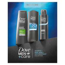 Load image into Gallery viewer, DOVE Dove Men+Care Restore Trio Gift Set 3 piece, Choose your pack 1,2,3 or 4