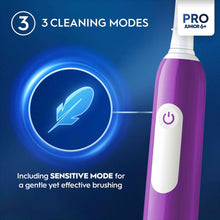 Load image into Gallery viewer, Oral-B Pro Junior Electric Rechargeable Toothbrush for Kids Aged 6+, Purple