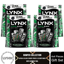 Load image into Gallery viewer, Lynx Africa &amp; Black Bumper Gift Set, Daily Freshness Kit with Spray &amp; Bodywash