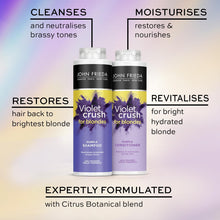 Load image into Gallery viewer, John Frieda Violet Crush Sheer Blonde Correcting Shampoo &amp; Conditioner 500ml