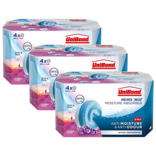 Load image into Gallery viewer, Unibond AERO 360 Moisture Absorber Lavender Garden Refill Tab - 12 x 450g