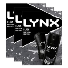 Load image into Gallery viewer, Lynx Black Body Wash 225ml &amp; Body Spray 150ml 2Pcs Gift Set for Him