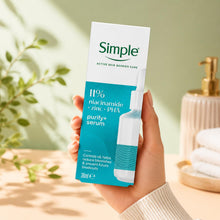 Load image into Gallery viewer, Simple Purify+ Niacinamide &amp; Zinc Face Serum 30ml 10 Pack, for Sensitive Skin