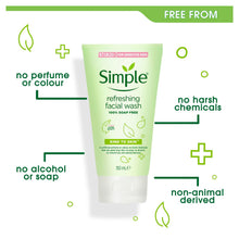 Load image into Gallery viewer, Simple Skincare Range -Refreshing Face Wash 150ml or Eye Make-Up Remover Pads 30