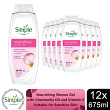 Load image into Gallery viewer, Simple Nourishing Shower Cream 675ml 12-Pack Multipack