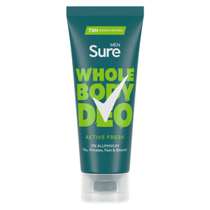 Sure Whole Body Active Fresh Bundle Spray & Cream for Men with 72H Odour Control
