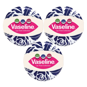 Vaseline Lip Treat Collection Gift Set Tin with Rosy Aloe Original Balm Trio