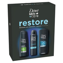 Load image into Gallery viewer, Dove Men+Care Restore Bodywash, Shampoo &amp; Bodyspray 3 Pieces Gift Set for Him