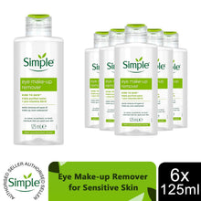 Load image into Gallery viewer, Simple Kind to Skin Eye Make-up Remover for Sensitive Skin 125ml, 3,6 or 12 Pack