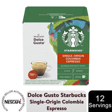 Load image into Gallery viewer, Nescafe Dolce Gusto Starbucks Coffee Pods Caps Box of 12 Colombia Espresso