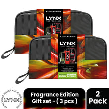 Load image into Gallery viewer, LYNX Fine Fragrance Cherry Spritz Washbag Collection Gift Set 3 piece, Choose Your Pack Size 1,2,3 or 4