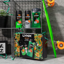 Load image into Gallery viewer, Lynx BOX FRESH Jungle Fresh Bodywash,Bodyspray &amp; Antiperspirant Gift Set for Him