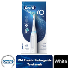 Load image into Gallery viewer, Oral-B iO4 Electric Rechargeable Toothbrush with 4 Modes &amp; UK 2 Pin Plug, White