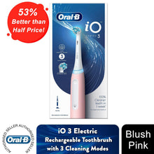 Load image into Gallery viewer, Oral-B iO Series 3 Ultimate Clean Electric Rechargeable Toothbrush, Blush Pink