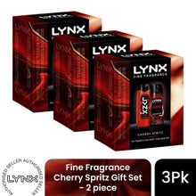 Load image into Gallery viewer, LYNX Fine Fragrance Cherry Spritz Gift Set 2 piece, Choose Your Pack Size 1,2,3 or 4