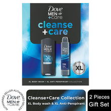 Load image into Gallery viewer, Dove Men+Care Gift Set Cleanse+Care XL Duo - Bodywash 400ml &amp; Spray 200ml