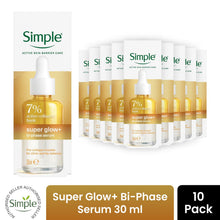 Load image into Gallery viewer, Simple Super Glow+ Bi-Phase Serum 30ml 10 Pack with Pro-Collagen Glow
