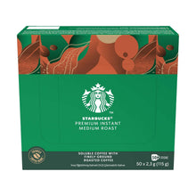 Load image into Gallery viewer, Starbucks Medium Roast Instant Coffee Sachets 50 Pack - Smooth Rich Blend, 2.3g