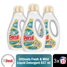 Load image into Gallery viewer, Persil Ultimate Liquid Detergent Fresh &amp; Mild Stain Removal 31 Washes 837ml, 3pk