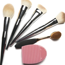 Load image into Gallery viewer, Silicone Egg Sponge Scrubber Make-Up Brush Cleaner - Pink