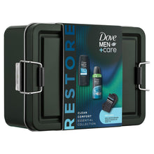 Load image into Gallery viewer, Dove Men+Care Tin Clean Comfort Essentials 2Pcs Gift Set for Him with Socks
