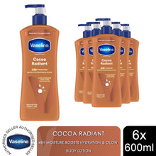 Load image into Gallery viewer, Vaseline Intensive Care Cocoa Radiant Body Lotion, 6 pack, 600ml for Dry Skin