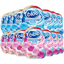 Load image into Gallery viewer, Bloo Toilet Rim Block Gel All-in-1 Cleaner Arctic Ocean &amp; Spring Rain 7x42g