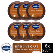 Load image into Gallery viewer, Vaseline Cocoa Radiant Moisture Rich Body Butter 250ml Intense Hydration, 6pk