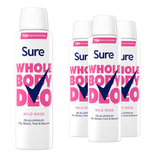 Load image into Gallery viewer, Sure Women Wild Rose Whole Body Deodorant Spray Aluminium Free 150ml, 3 Pack