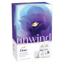 Load image into Gallery viewer, Dove Unwind Bodywash Collection 2 Pieces Gift Set for Her with Shower Puff