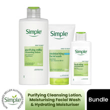 Load image into Gallery viewer, Simple Moisturiser Face Wash &amp; Cleansing Lotion Bundle