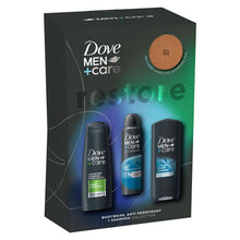Load image into Gallery viewer, Dove Men+Care Restore Bath &amp; Body Collection Gift Set for Him w/ Charging Pad